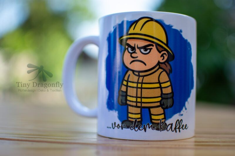 FÜR DICH GEMACHT | "Stimmungs-Kaffee-Tasse" - Feuerwehrfrau – Bild 2