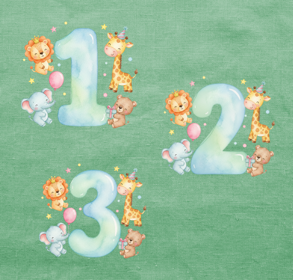 T-Shirt Kleinkinder Geburtstag "Pastell mit Tieren" | Farbe & Größe zur Auswahl – Bild 5