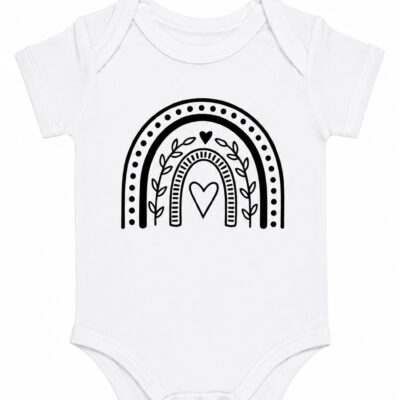 Kurzarmbody Baby "Regenbogen" | Farbe & Größe zur Auswahl